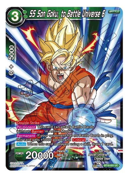 BT16-051: SS Son Goku, to Battle Universe 6