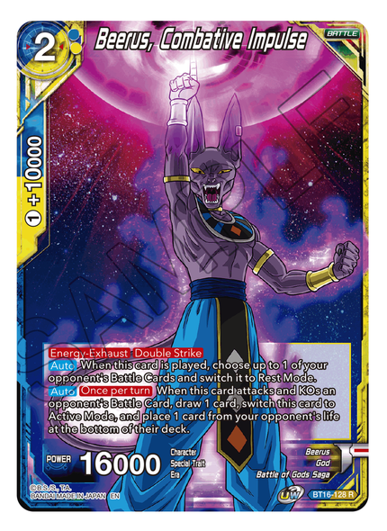 BT16-128: Beerus, Combative Impulse