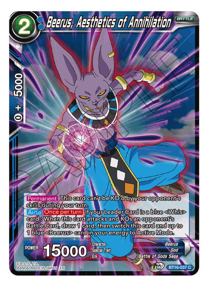 BT16-037: Beerus, Aesthetics of Annihilation