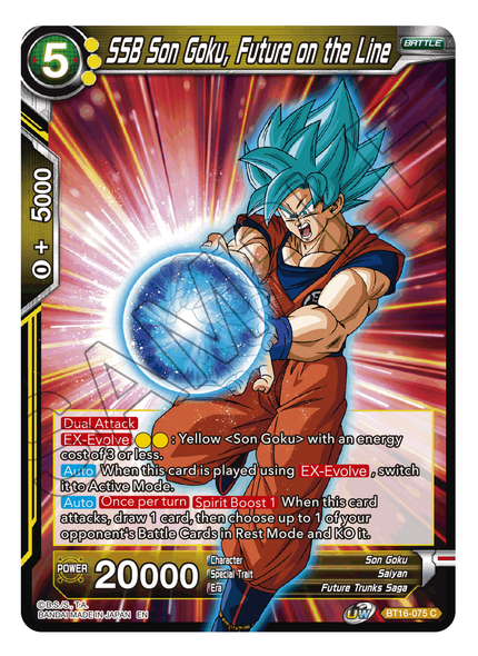 BT16-075: SSB Son Goku, Future on the Line