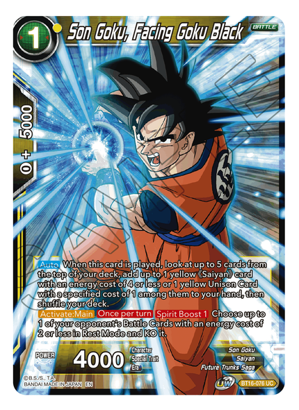 BT16-076: Son Goku, Facing Goku Black