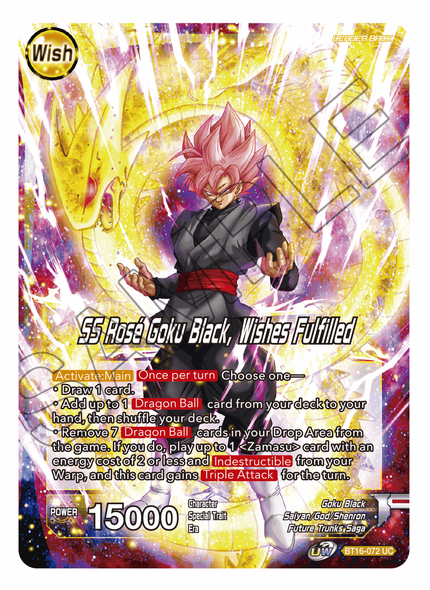 BT16-072: Zamasu // SS Rosé Goku Black, Wishes Fulfilled