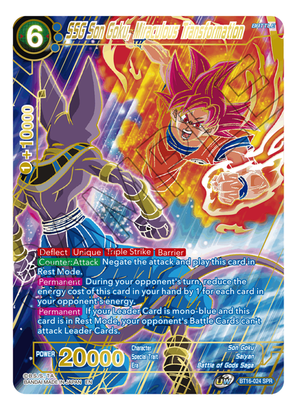BT16-024: SS Son Goku, Miraculous Transformation (SPR)