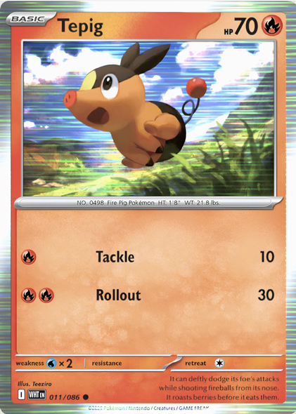WF-011/086: Tepig (Unova Poster Box)