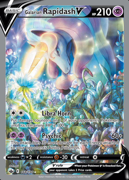 SWSH06-168/198: Galarian Rapidash V (Alternate Full Art)