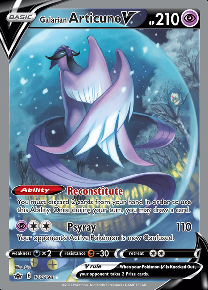 SWSH06-170/198: Galarian Articuno V (Alternate Full Art)