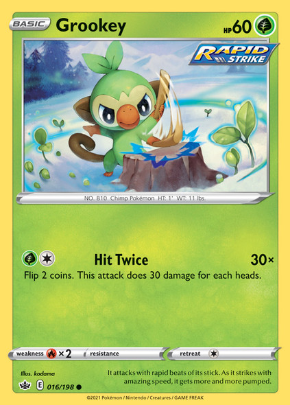 SWSH06-016/198: Grookey (Reverse Holo)