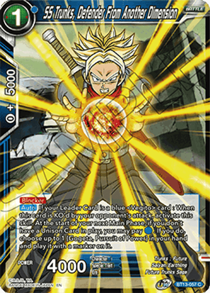 BT13-057: SS Trunks, Defender From Another Dimension (Foil)