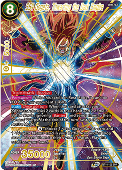 BT14-129: SS4 Gogeta, Thwarting the Dark Empire (SPR)