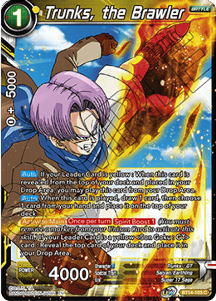 BT14-103: Trunks, the Brawler (Foil)