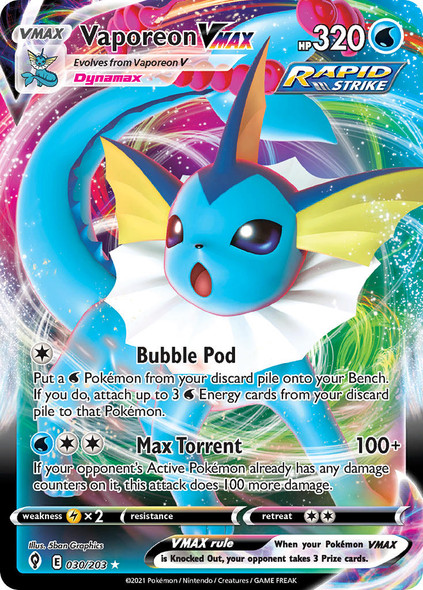 SWSH07-030/203: Vaporeon VMAX