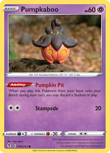 SWSH07-076/203: Pumpkaboo (Reverse Holo)