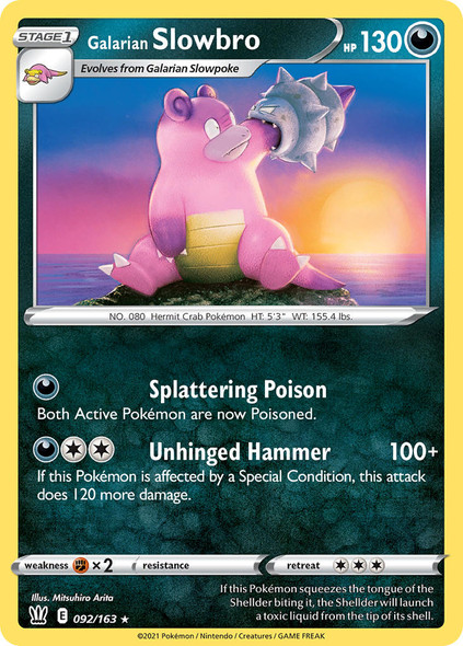 SWSH05-092/163: Galarian Slowbro (Reverse Holo)