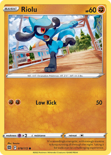 SWSH09-078/172: Riolu (Reverse Holo)