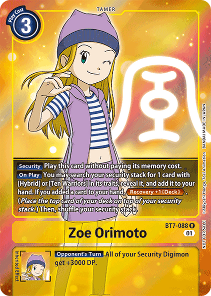 BT7-088: Zoe Orimoto (Box Topper)