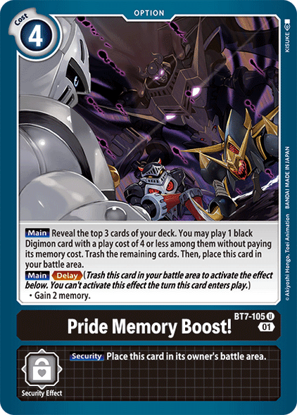 BT7-105: Pride Memory Boost!