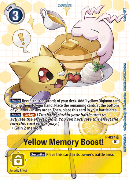 P-037: Yellow Memory Boost! (Next Adventure Box Promotion Pack)