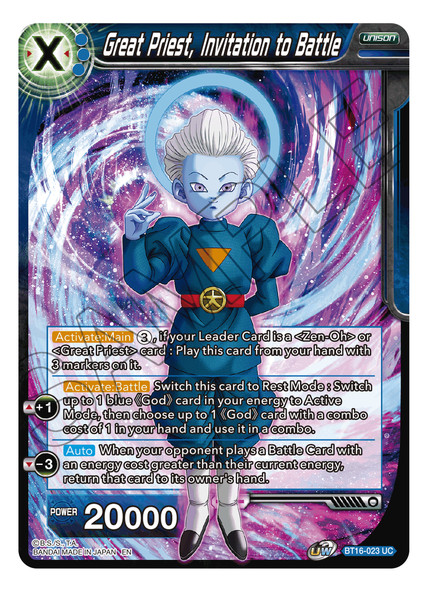 BT16-023: Great Priest, Invitation to Battle (Foil)