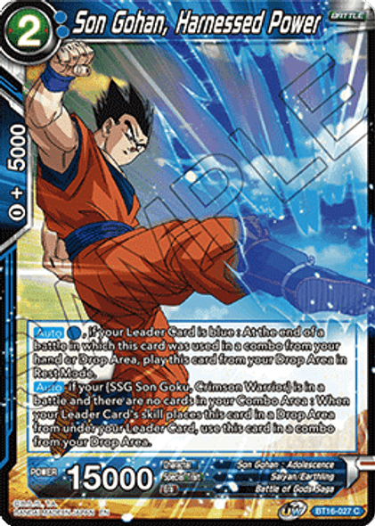 BT16-027: Son Gohan, Harnessed Power (Foil)