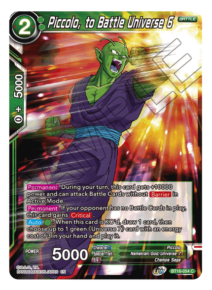 BT16-054: Piccolo, to Battle Universe 6 (Foil)