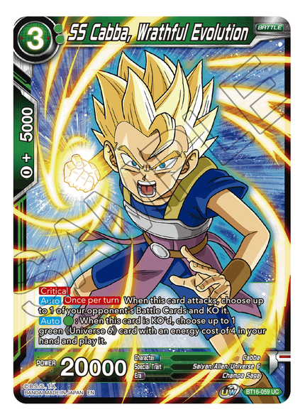 BT16-059: SS Cabba, Wrathful Evolution (Foil)