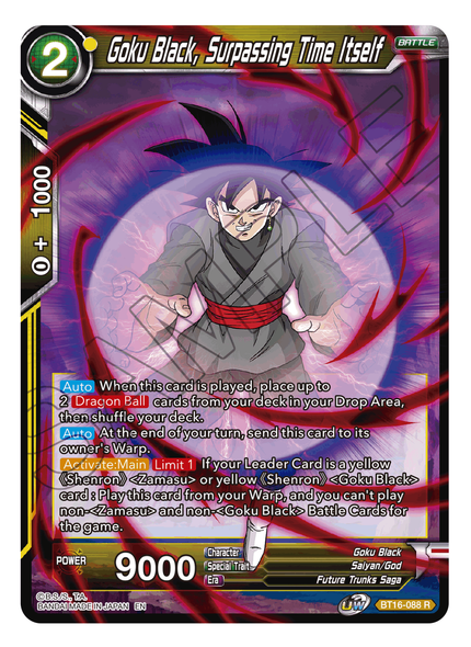 BT16-088: Goku Black, Surpassing Time Itself (Foil)