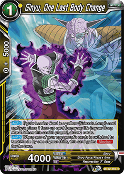 BT12-105: Ginyu, One Last Body Change