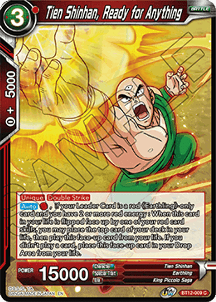 BT12-009: Tien Shinhan, Ready for Anything (Foil)