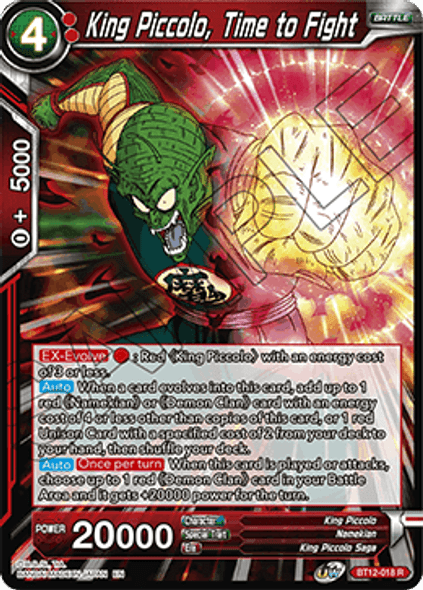 BT12-018: King Piccolo, Time to Fight (Foil)