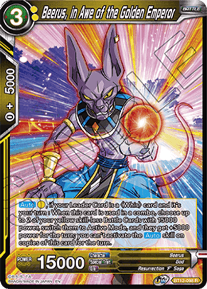 BT12-098: Beerus, in Awe of the Golden Emperor (Foil)