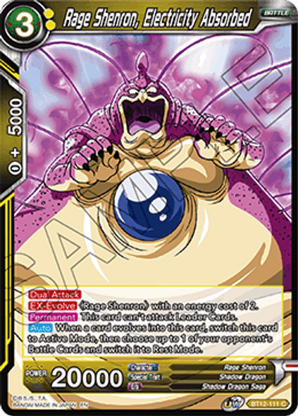 BT12-111: Rage Shenron, Electricity Absorbed (Foil)