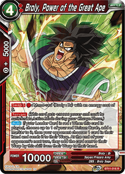 BT11-016: Broly, Power of the Great Ape