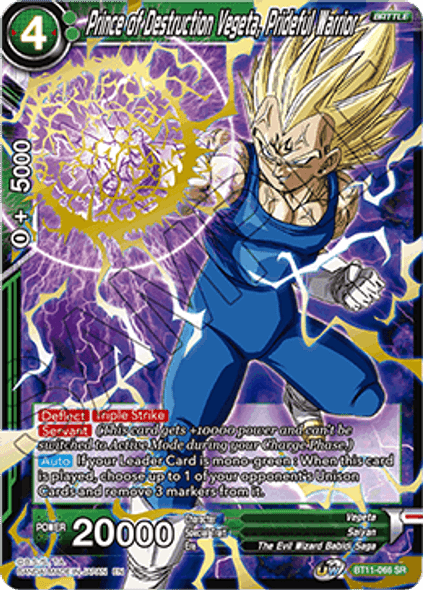 BT11-066: Prince of Destruction Vegeta, Prideful Warrior