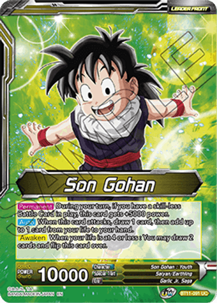 BT11-091: Son Gohan // Son Gohan & Hire-Dragon, Boundless Friendship