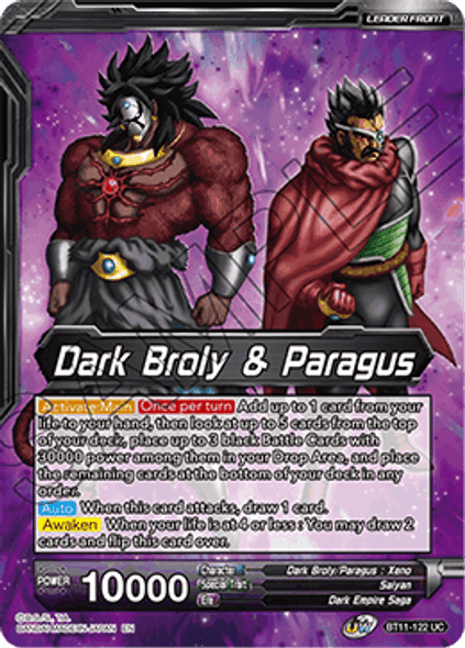 BT11-122: Dark Broly & Paragus // Dark Broly & Paragus, the Corrupted