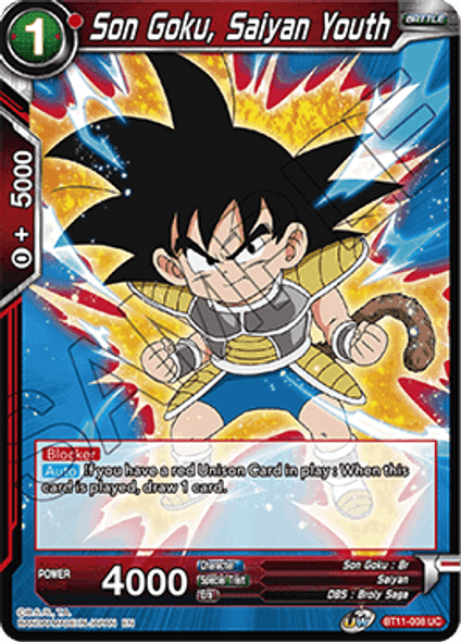 BT11-008: Son Goku, Saiyan Youth (Foil)