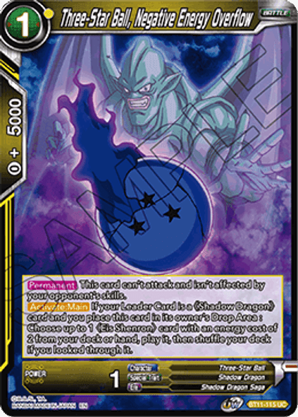 BT11-115: Three-Star Ball, Negative Energy Overflow (Foil)