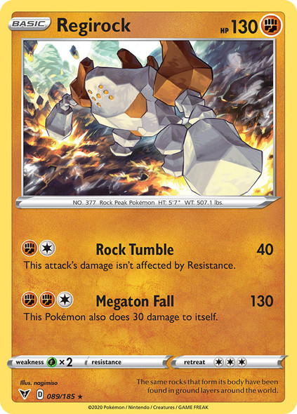 SWSH04-089/185: Regirock (Holo)