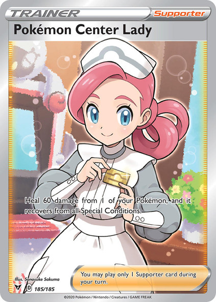 SWSH04-185/185: Pokemon Center Lady (Full Art)