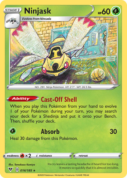 SWSH04-014/185: Ninjask (Reverse Holo)