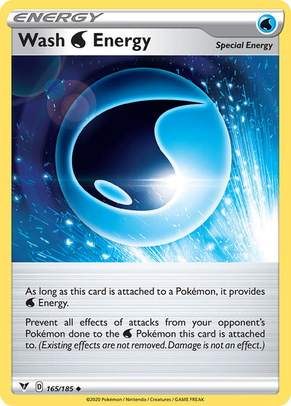 SWSH04-165/185: Wash Water Energy (Reverse Holo)