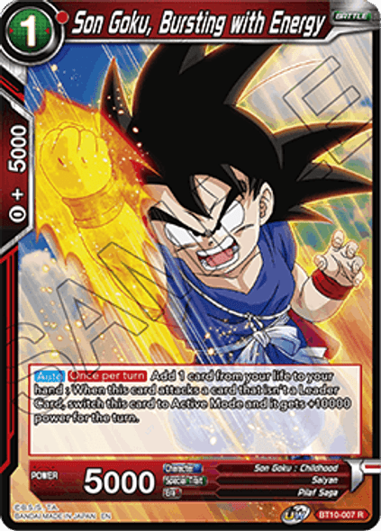 BT10-007: Son Goku, Bursting with Energy