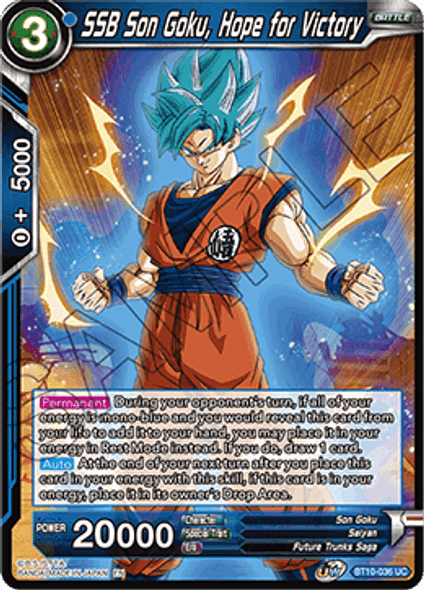 BT10-036: SSB Son Goku, Hope for Victory