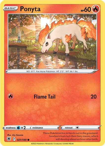 SWSH10-021/189: Ponyta (Reverse Holo)