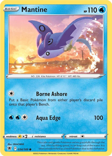 SWSH10-034/189: Mantine (Reverse Holo)