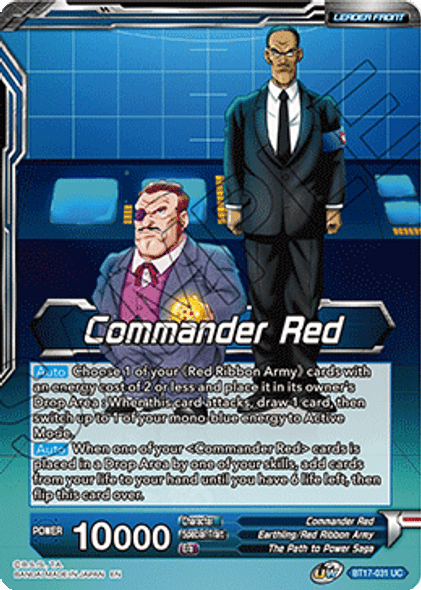 BT17-031: Commander Red // Red Ribbon Robot, Seeking World Conquest