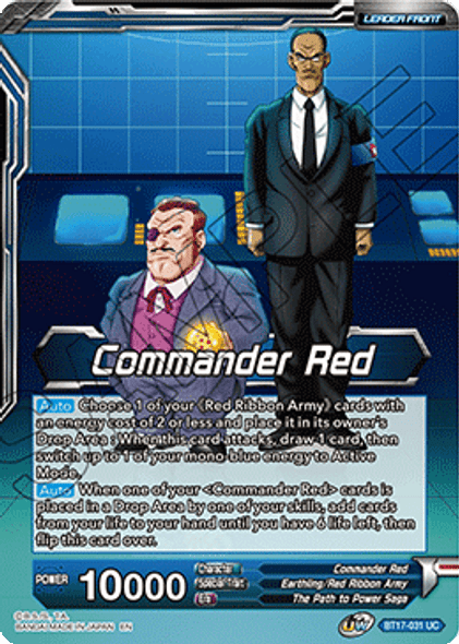 BT17-031: Commander Red // Red Ribbon Robot, Seeking World Conquest BT17-031: Commander Red // Red Ribbon Robot, Seeking World Conquest
