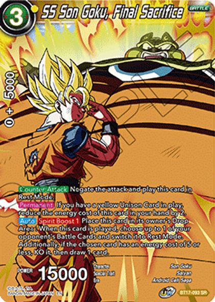 BT17-093: SS Son Goku, Final Sacrifice