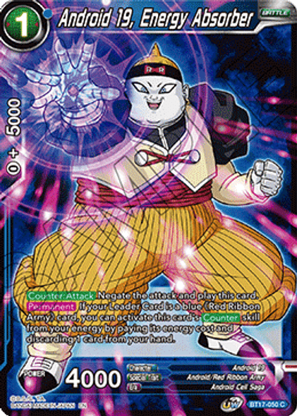 BT17-050: Android 19, Energy Absorber (Foil)