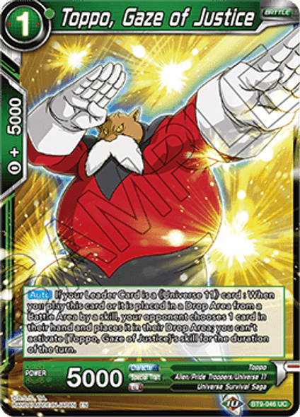 BT9-046: Toppo, Gaze of Justice (Foil)